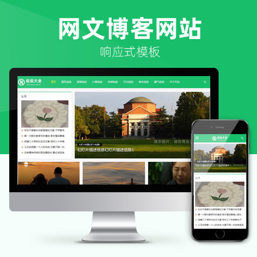 响应式多风格皮肤小说博客文章资讯新闻网站模板